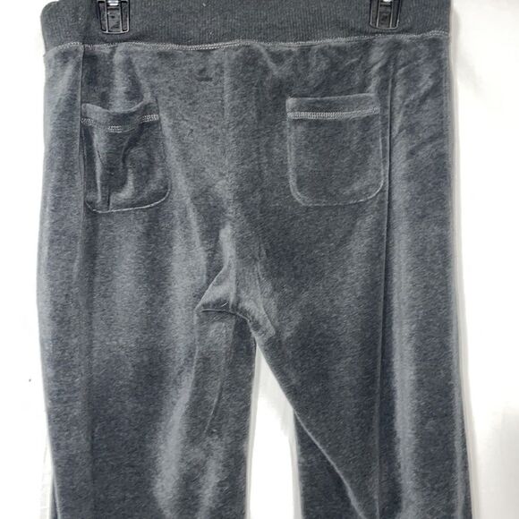 Dress Barn Gray Velour Velvet Track Pants size small - Picture 7 of 10